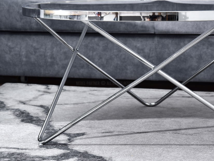 Konferenční stolek Armin Xl (černý mramor + chromová)