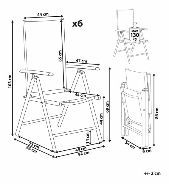 Set 6ks. židlí Campania (šedá)