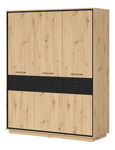 Šatní skříň BRW Pont SZF3D2E (dub artisan + černá matná)