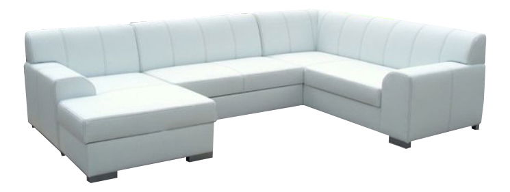 Rohová sedací souprava U Bazil U bílá (L)