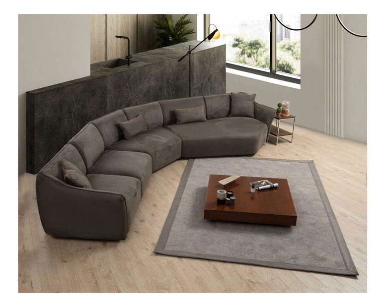 Rohová sedačka Mentasota 1 (hnědá)