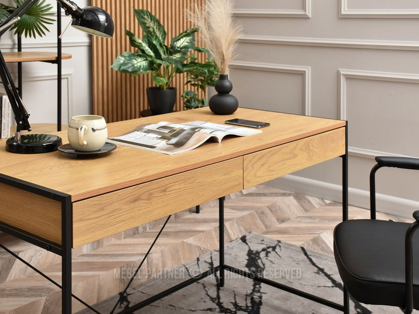 PC stolek Unica (dub + černá)