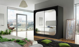 Šatníková skříň Brandon 8 (černá)