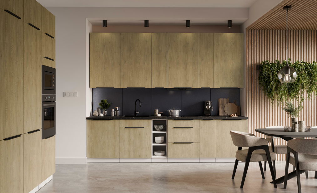 Kuchyně 300 cm Carminia 4 (dub cremona + bílá)