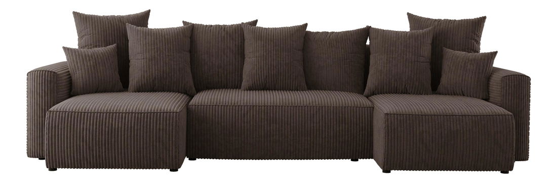 Rohová sedačka Denia U (čokoládová) (L)