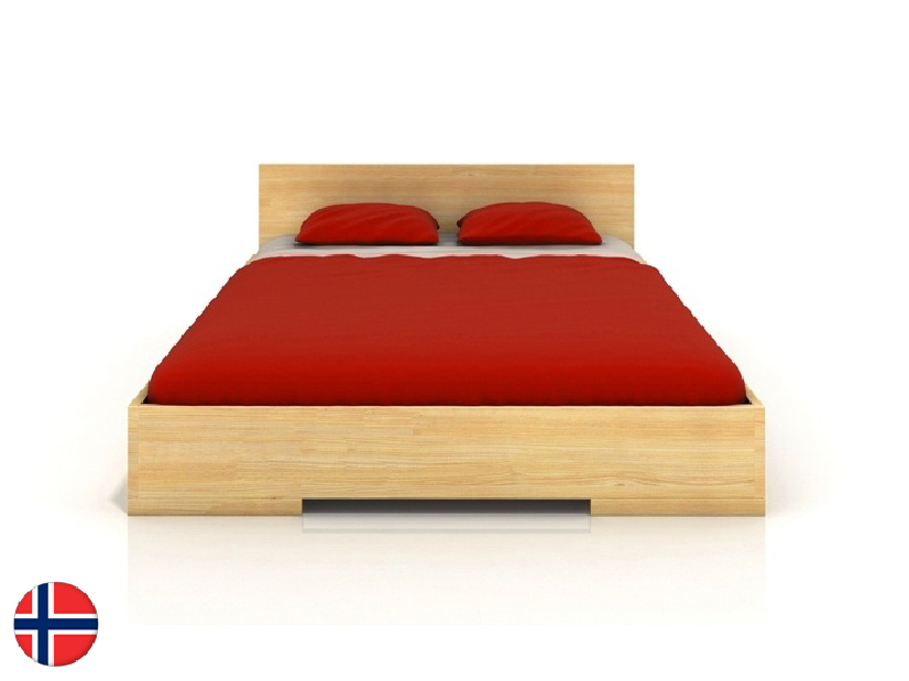 Manželská postel 160 cm Naturlig Kirsebaer (borovice) (s roštem)