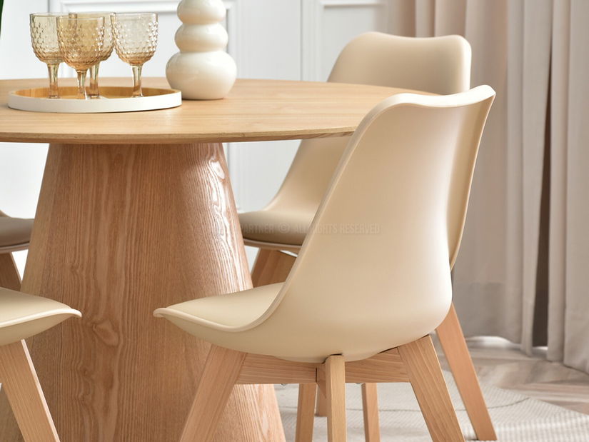 Židle Large Wood (béžová + černá)