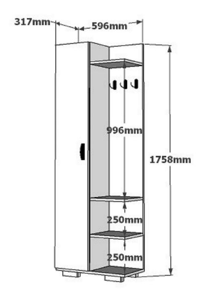  Policová skříň Noleto (ořech)