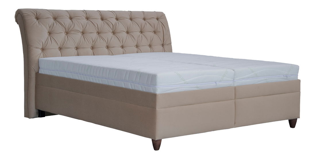 Manželská postel 180 cm Blanár Linda (béžová) (s roštem)