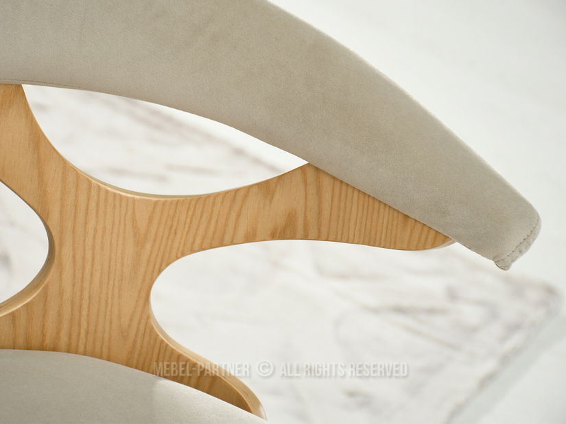 Jídelní židle Bagdád (béžová + dub)
