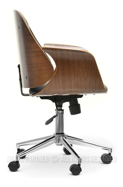 Židle Enrique (ořech tmavý + chromová)