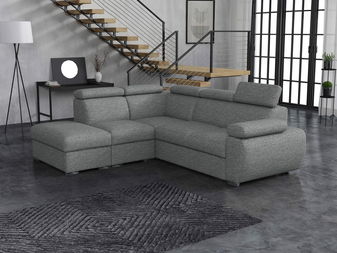 Rohová sedačka Gozo 2RR1P (tmavě šedá) (s úl. prostorem) (L)