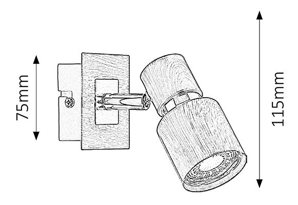 Bodové svítidlo Merkur 6005 (wenge)