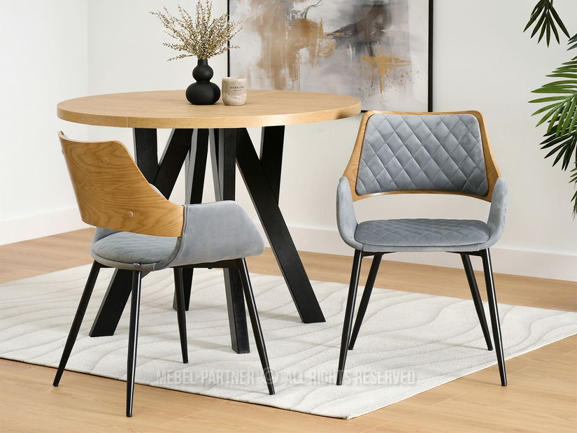 Židle Morgana (dub šedý + černá)