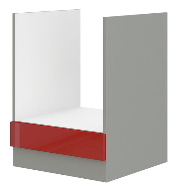 Dolní kuchyňská skříňka na rúru Roslyn 60 D GAZ BB (červená + šedá)