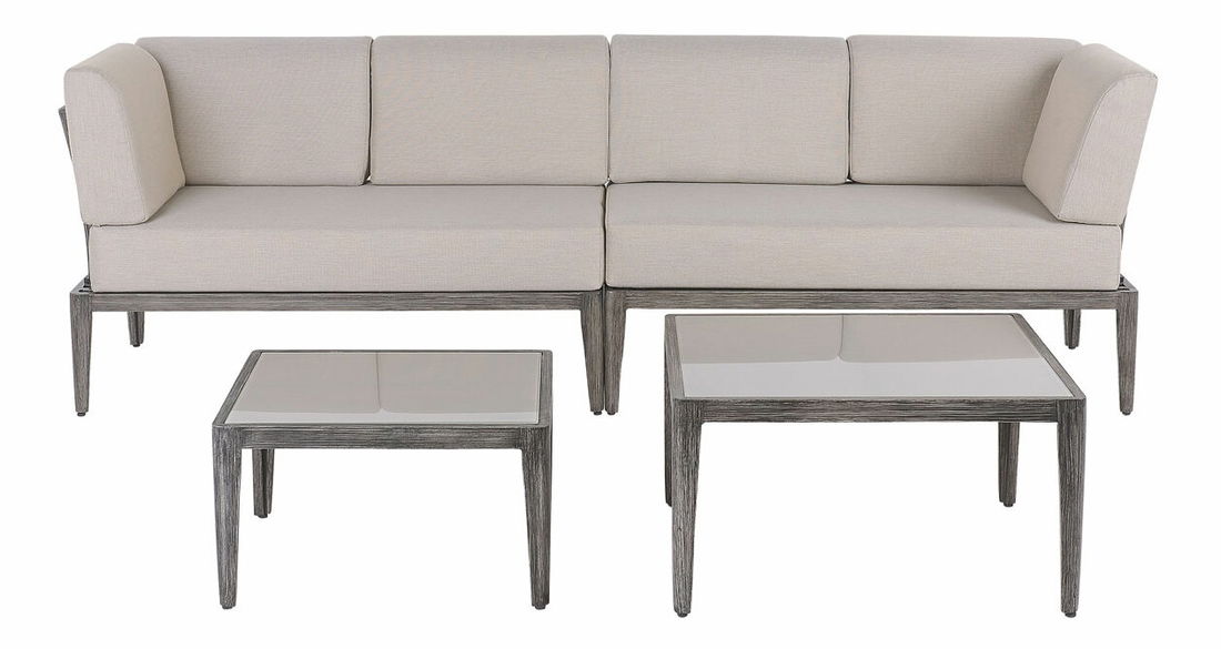 Zahradní sedací souprava RIN (polyratan) (béžová) (pro 6 osob)