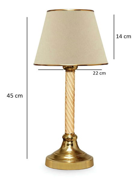 Stolní lampa Lugunssa 1 (béžová + zlatá)