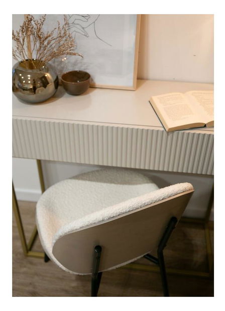 Konzolový stolek Vertigo V4 (šedobéžová + zlatá)