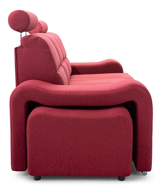 Pohovka Wendell (červená) (s taburetkami)