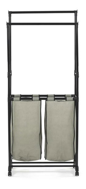 Věšák na kolečkách Ganara (černá + šedá)