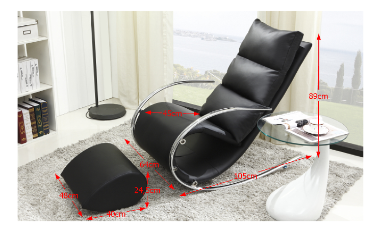 Houpací křeslo Reta (černá)