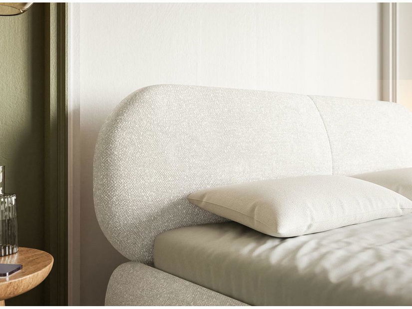 Manželská postel 140 cm Octave 140 (s roštem) (s úl. prostorem) (šedá + zlatá)