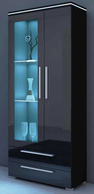 Vitrína Leverkusen (vysoká) černá