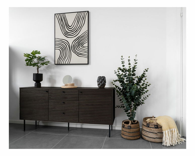 Komoda Ksitina 4 (tmavě hnědá)