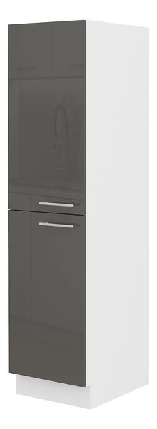 Dolní kuchyňská skříňka na koš Lavera 30 DK 162 CARGO 1F BB (bílá + lesk šedý)