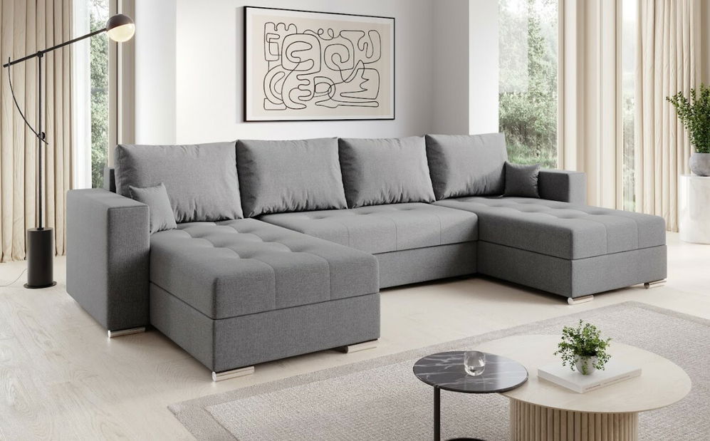 Rohová sedačka Josie U (světle šedá) (P)
