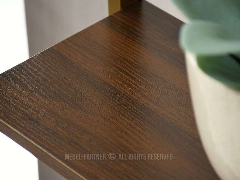 Regál Jeans (ořech + zlatá)