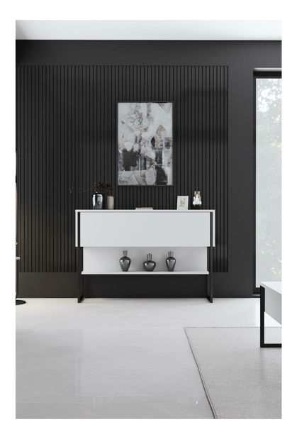 Konzolový stolek Luna 4 (černá + bílá)