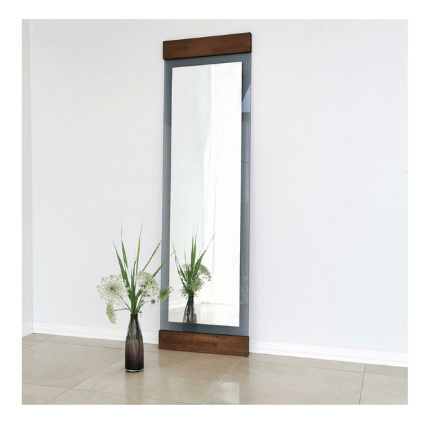 Zrcadlo cheval Vebavi (ořech + kouřová)