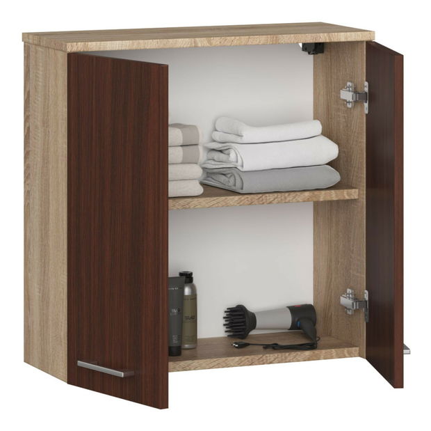 Závěsná koupelnová skříňka Farid TYP5 (dub sonoma + wenge)
