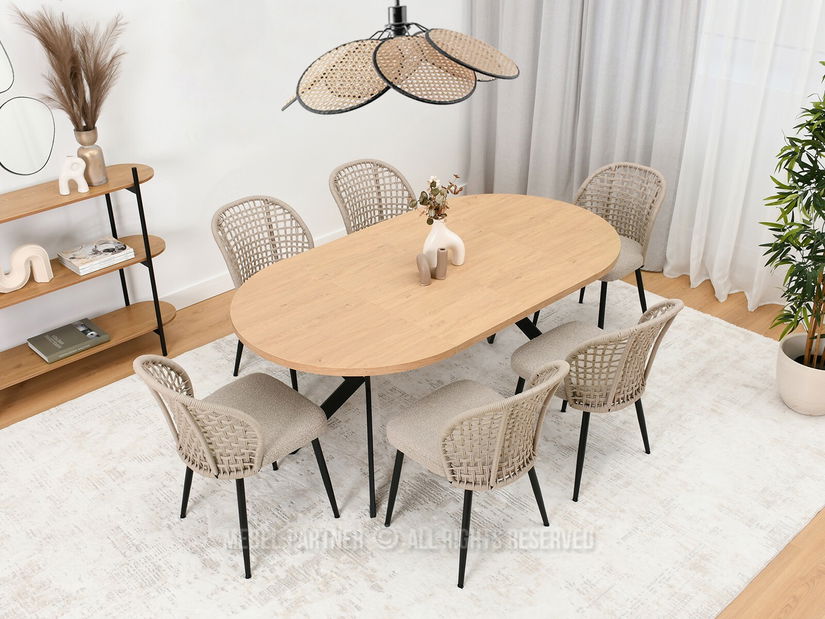 Židle Moen (béžová + černá)