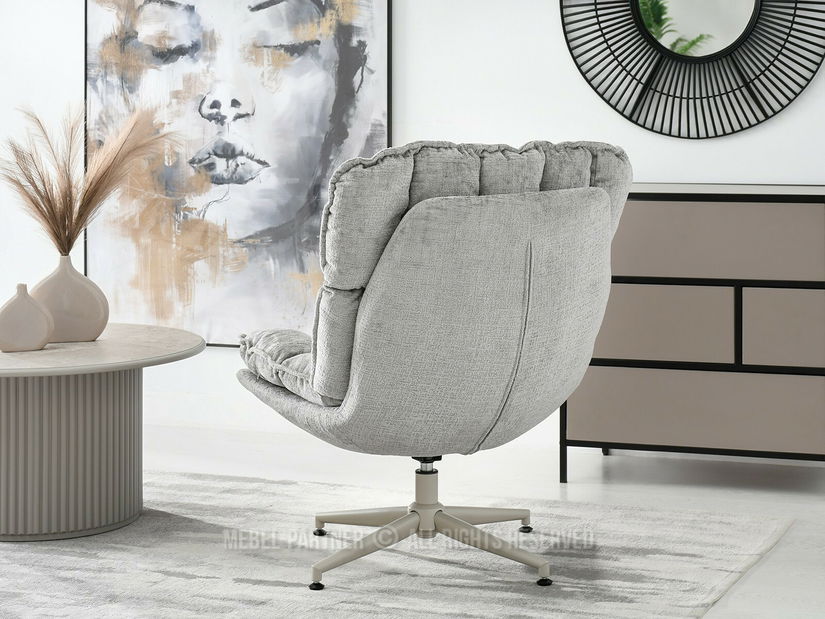 Křeslo Jaspier (šedá + krémová)