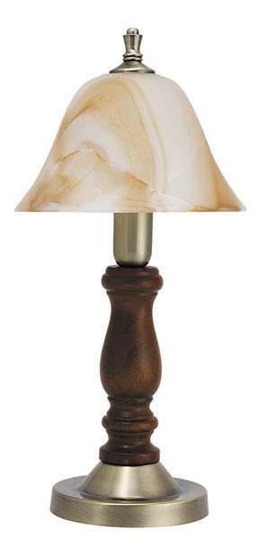 Stolní lampa Rustic 3 7092 (bronzová + ořech vlašský + hnědá)