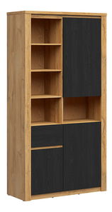Regál Regides 3 Dub velký/Dub černý