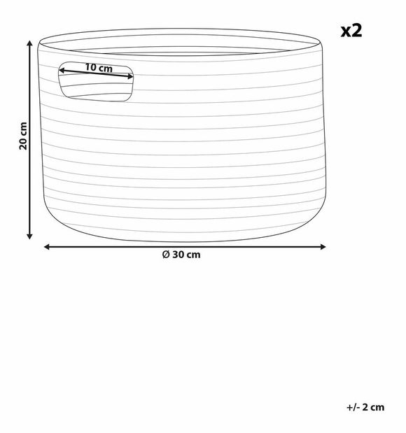 Set 2 ks úložných košů Chiza (béžová)