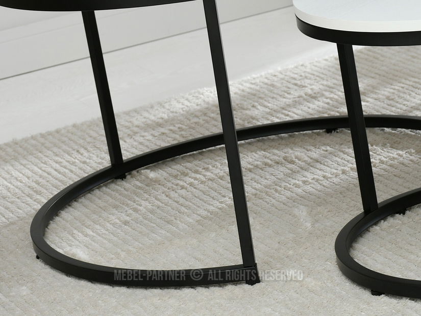 Konferenční stolek Klara (bílá + černá)