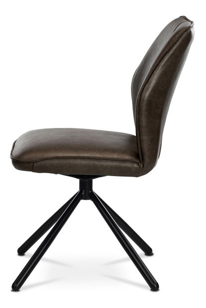 Jídelní židle Herbia-397-BR3 (tmavě hnědá + černá)