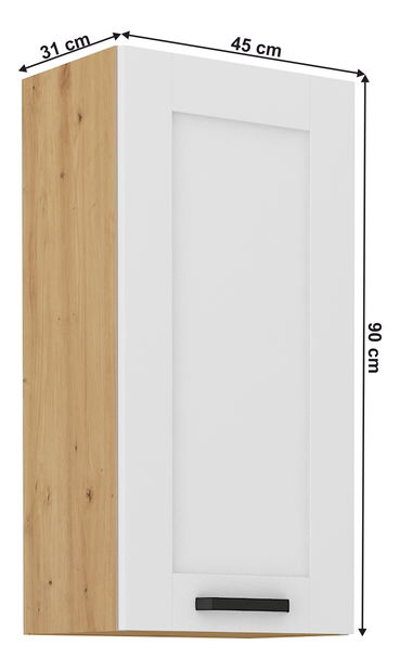 Horní skříňka Lesana 2 (bílá + dub artisan) 45 G-90 1F 