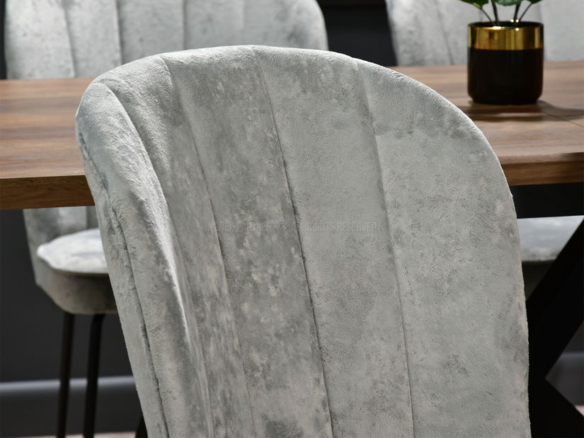 Jídelní židle Obrar (šedá + černá)