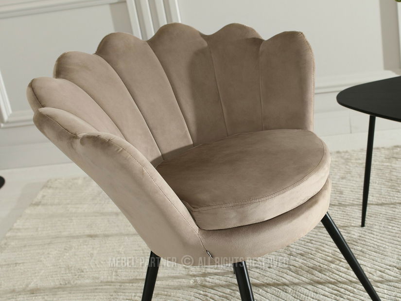 Relaxační křeslo Laziam (béžová + černá)