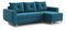  Rohová sedací souprava Eugenie (P) (tyrkysová)