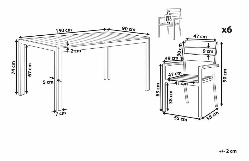 Zahradní sestava Combo (světlé dřevo)