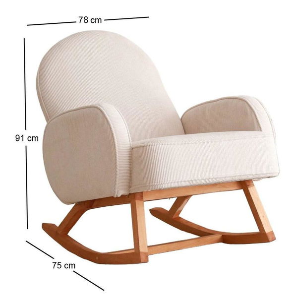 Houpací křeslo Yorgen (bílá)