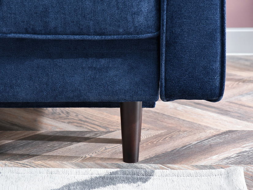 Pohovka dvousedačka Legacion (tmavě modrá + ořech)