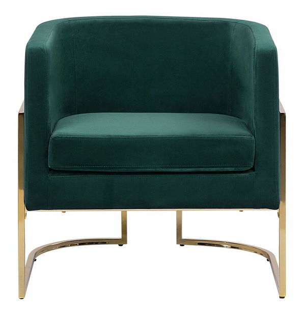 Křeslo SIKA (samet) (zelená)