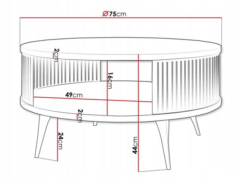 Konferenční stolek Mirjan Mozimo (černá + dub lancelot) (výprodej)